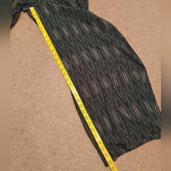 NWT Zinzane Striped Geometric Wide Leg Jumpsuit Black Green - Size Small - Picture 9 of 10